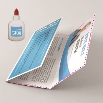 Folded leaflet for election campaign