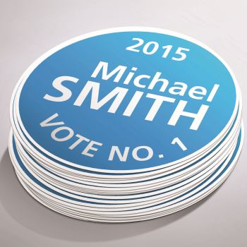 Name stickers for election campaign