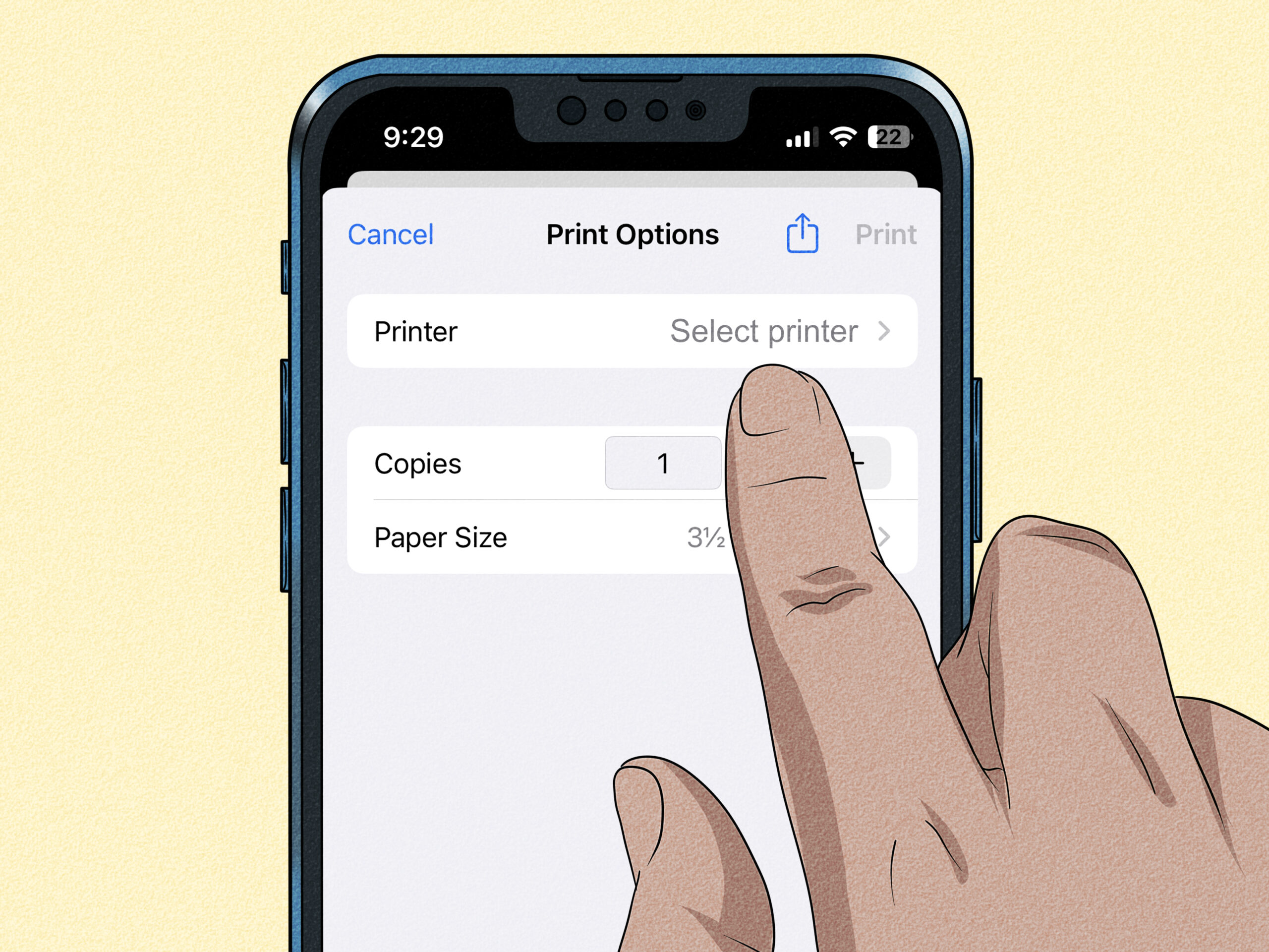 how to print from iphone